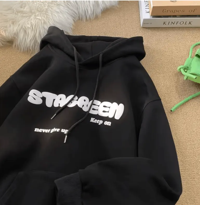 2025 Letter Printed Hoodies – Y2K Vintage Streetwear for Men & Women