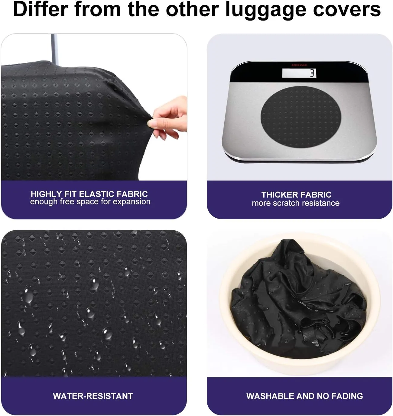 7-Mi Travel Suitcase Protective Cover 26"-28" Suitcase Protective Cover & High Elastic Spandex Size L