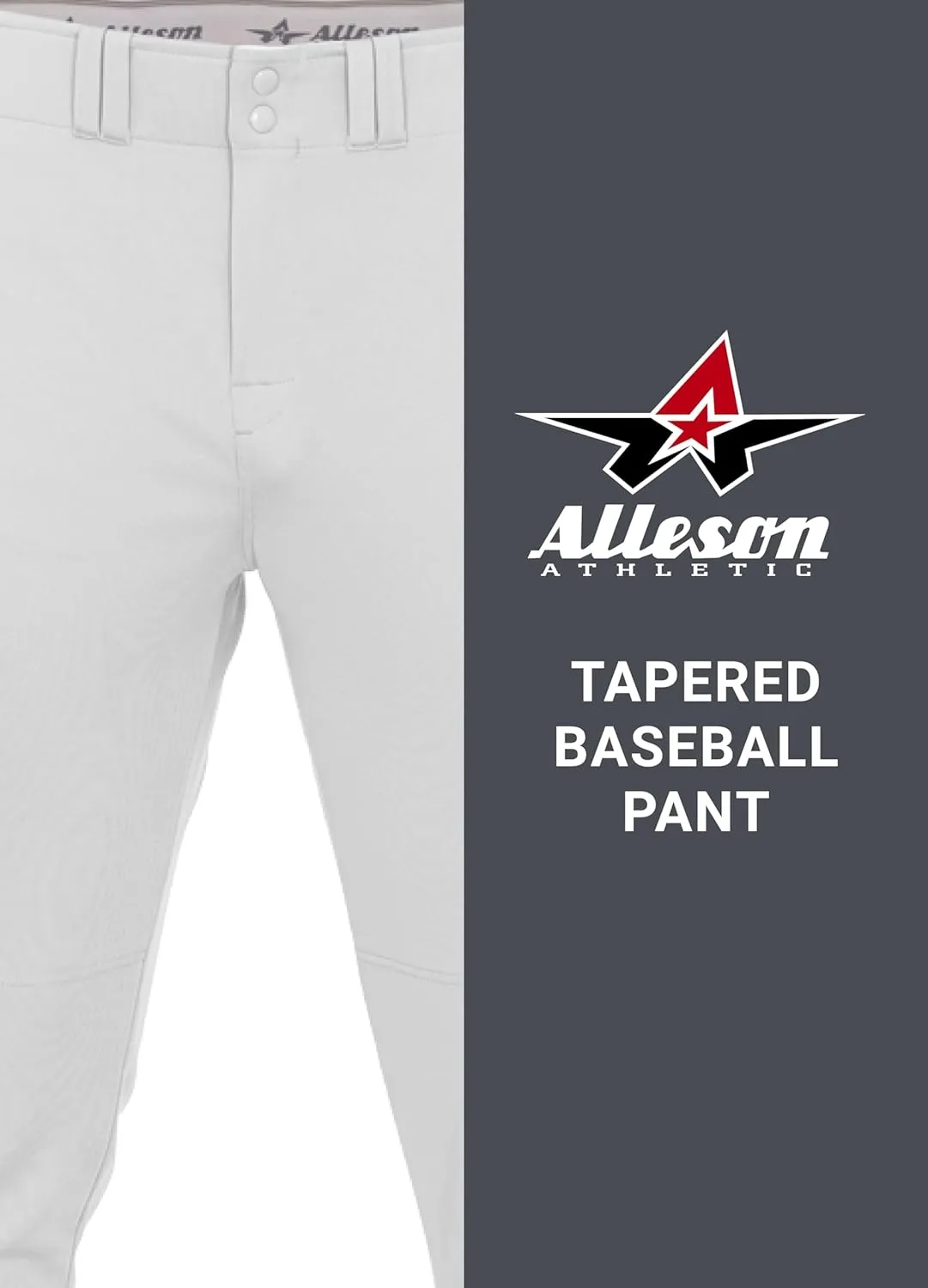 Alleson Athletic Boys' Crush Tapered Baseball Pant  Durable, Flexible Fabric, Moisture-Wicking, and Stylish Fit