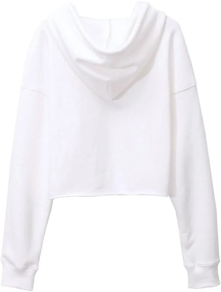 Amazhiyu Women's Cropped Hoodies Long Sleeves Fleece Crop Top Sweatshirt with Hooded