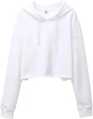 Amazhiyu Women's Cropped Hoodies Long Sleeves Fleece Crop Top Sweatshirt with Hooded