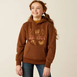 Ariat Girl's Ranch Collections Hoodie - Soft Silt