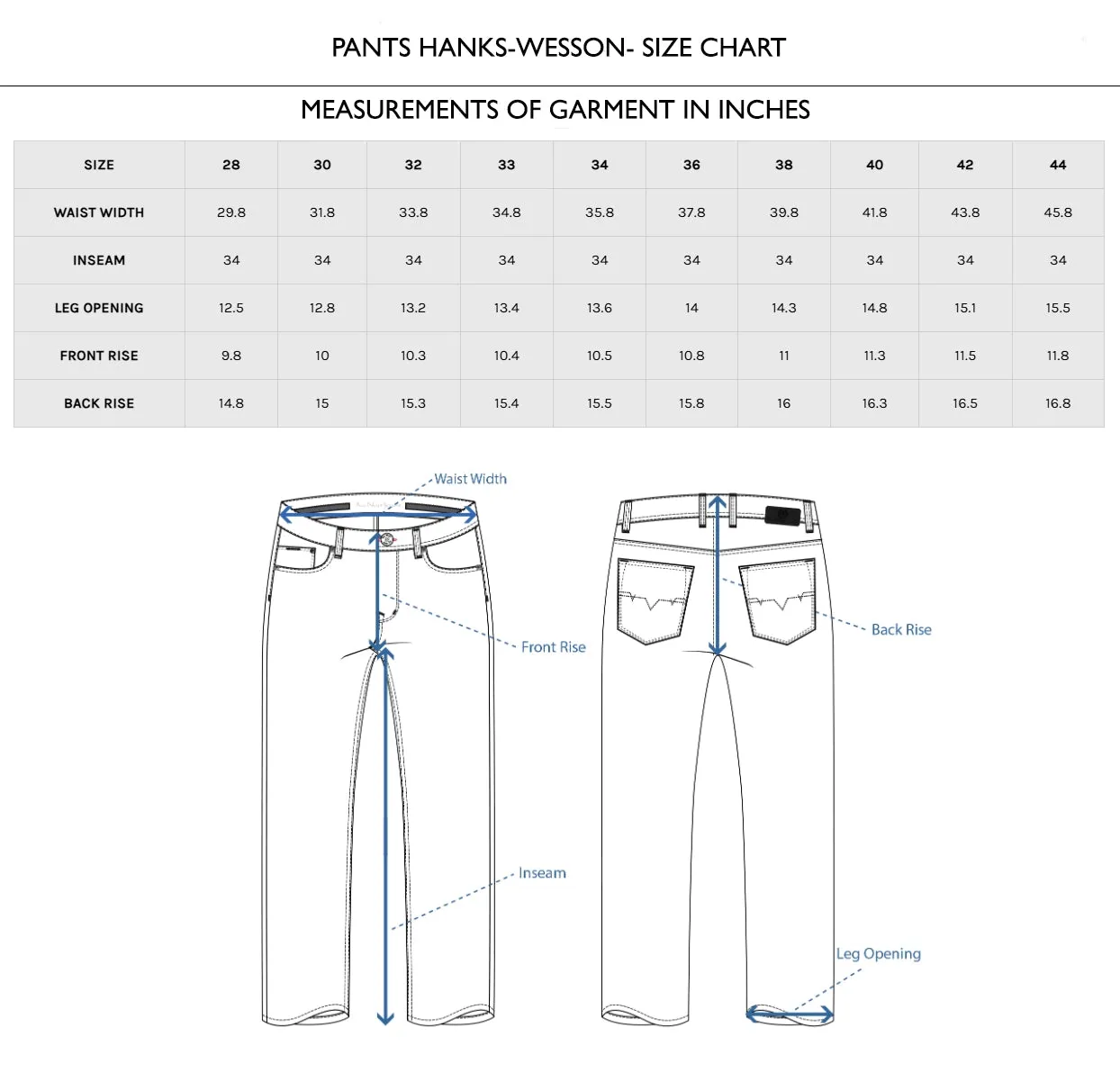 AU NOIR LUXURY STRETCH PANT- HANKS-WESSON Lt. Blue