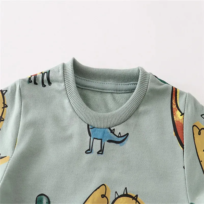 Baby Boy Long Dinosaur Animal Sweaters