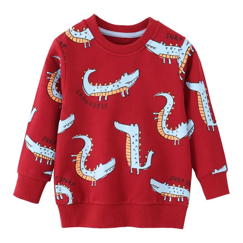 Baby Boy Long Dinosaur Animal Sweaters