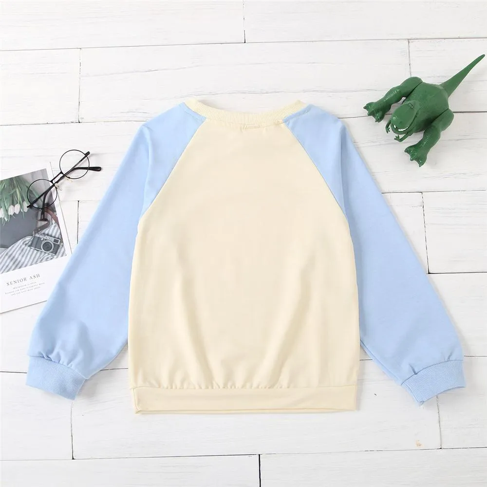 Boys Cute Dinosaur Printed Long Sleeve Tops Wholesale Boy Clothes