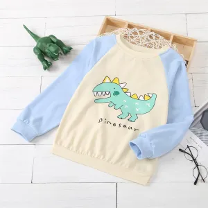 Boys Cute Dinosaur Printed Long Sleeve Tops Wholesale Boy Clothes