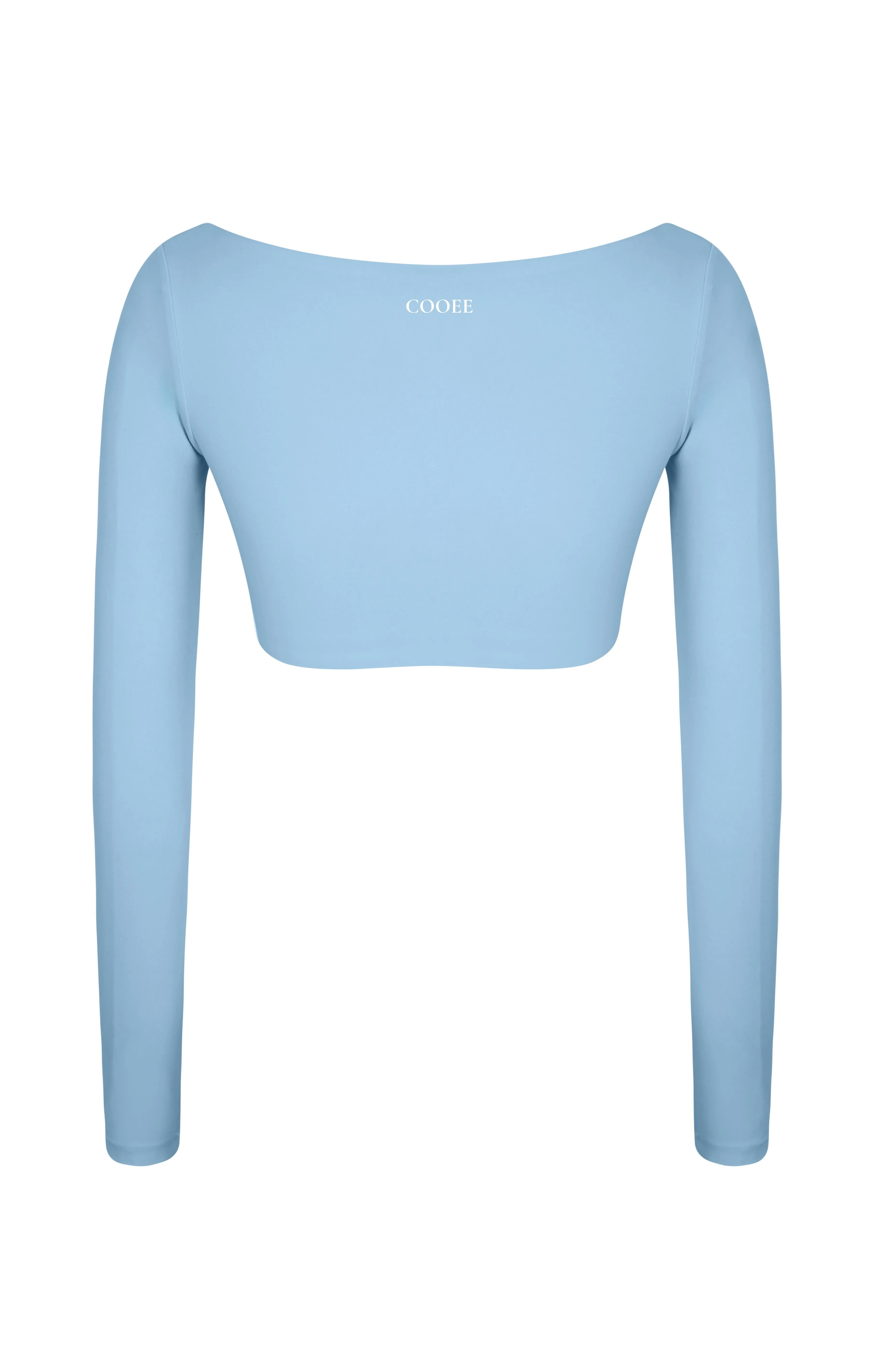Buttersoft Luna Long Sleeve Crop Top - Baby Blue
