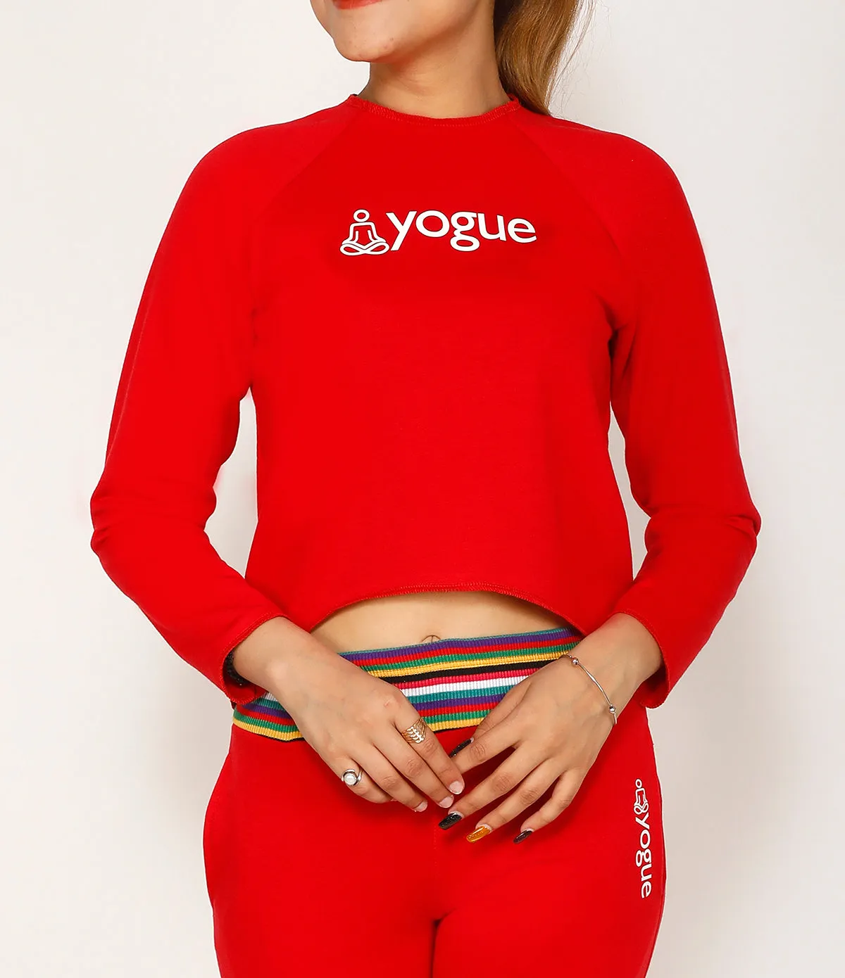 Candy Red Asymmetric Full Sleeve Top