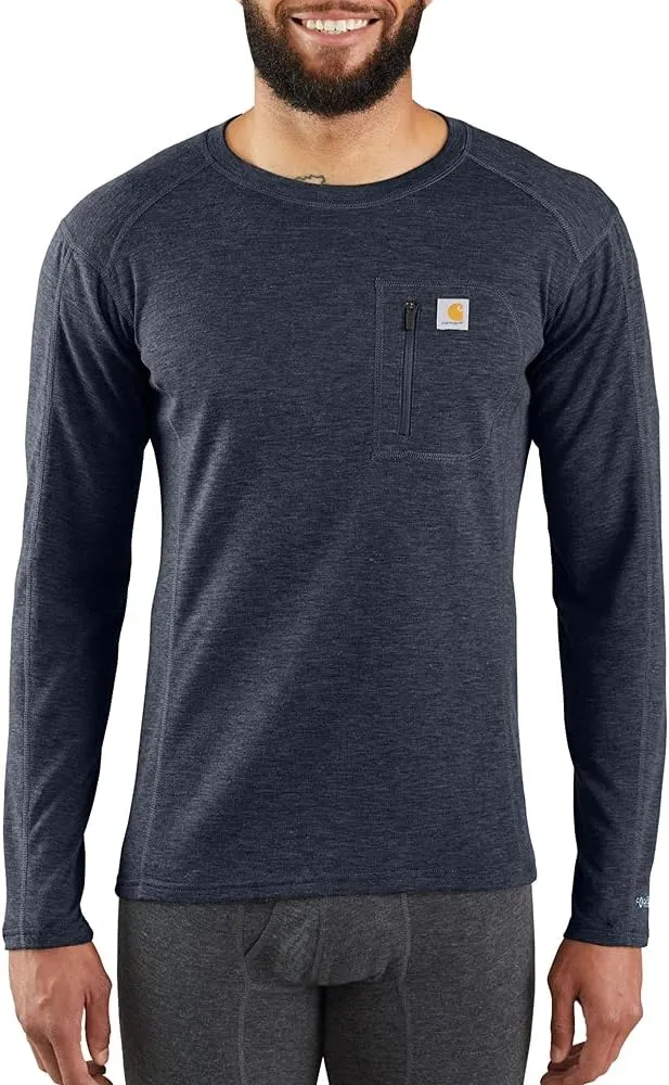 Carhartt Mens Base Force Midweight Thermal Base Layer Long Sleeve Pocket Shirt