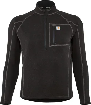 Carhartt Men's Force Heavyweight Synthetic Wool-Blend Fleece Base Layer Quarter-Zip Top