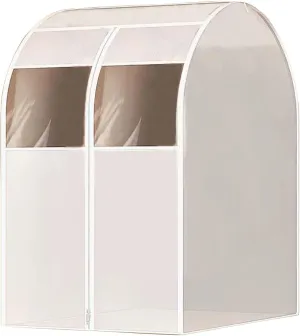 Clothes Rack Cover Translucent Frosted Costume Bag with Zipper Hanging Garment Bag for Hanging Dress, Coat, Shirt, Suit(90x60x60cm/35x24x24in)