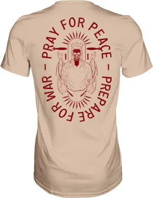 Combat Iron Men's Graphic T-Shirt | Pray for Peace, Prepare for War | Cotton-Poly Blend | Athletic Fit, Tagless Comfort