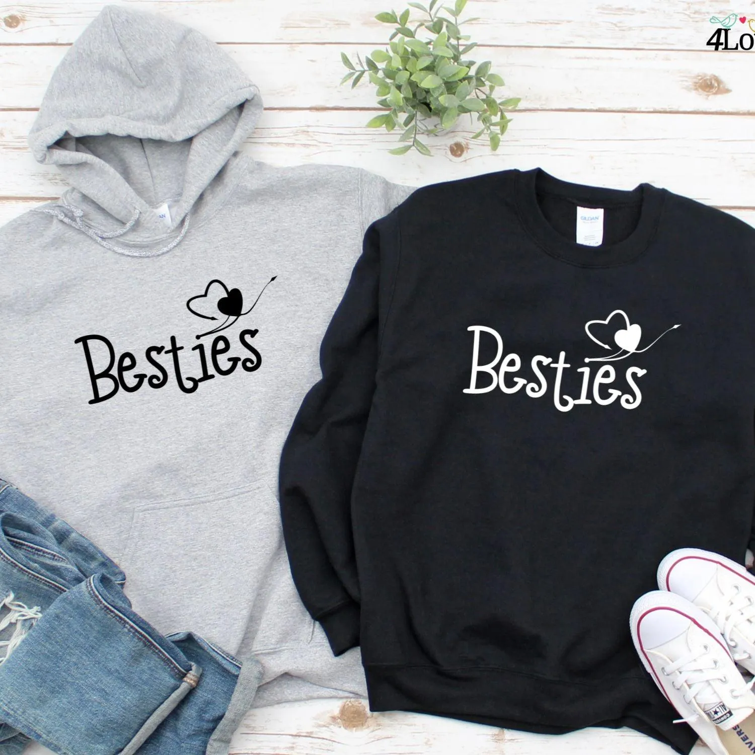 Couples Matching Set: Bestie Hoodies, BFF Sweatshirts, Sister Longsleeves & More!