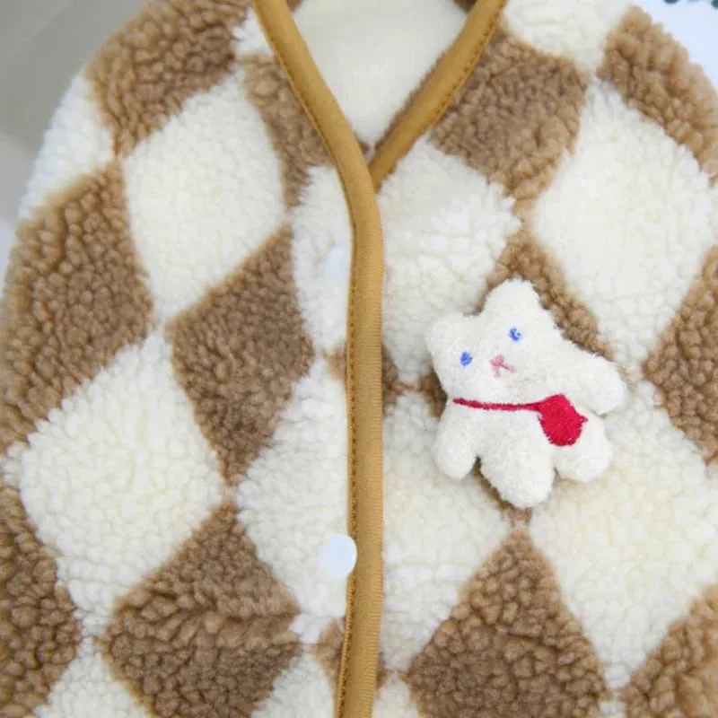 Cozy Coral Sweater Fleece Winter Small Dog  Vest