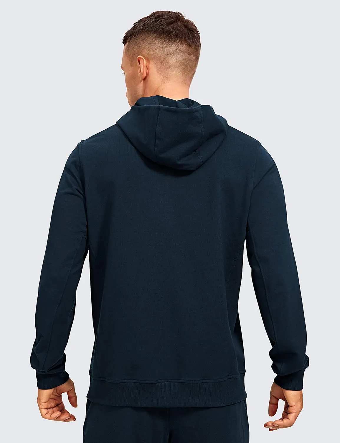 CRZ YOGA Men's Cotton Zip-up Hoodie Thick Terry Essentials Athletic Casual Hoodies Zip Hooded Jackets Sweatshirt with Pockets