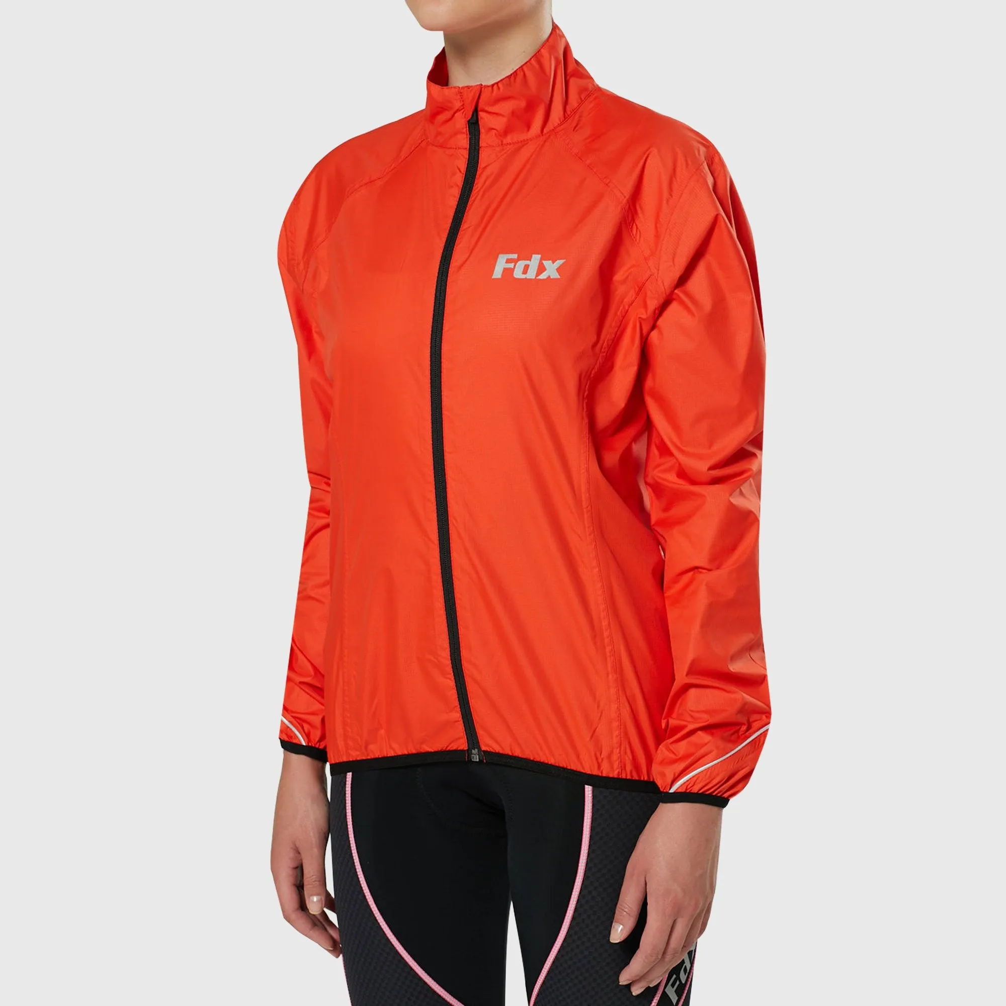 Fdx J20 Red Women's Windproof & Waterproof Cycling Jacket
