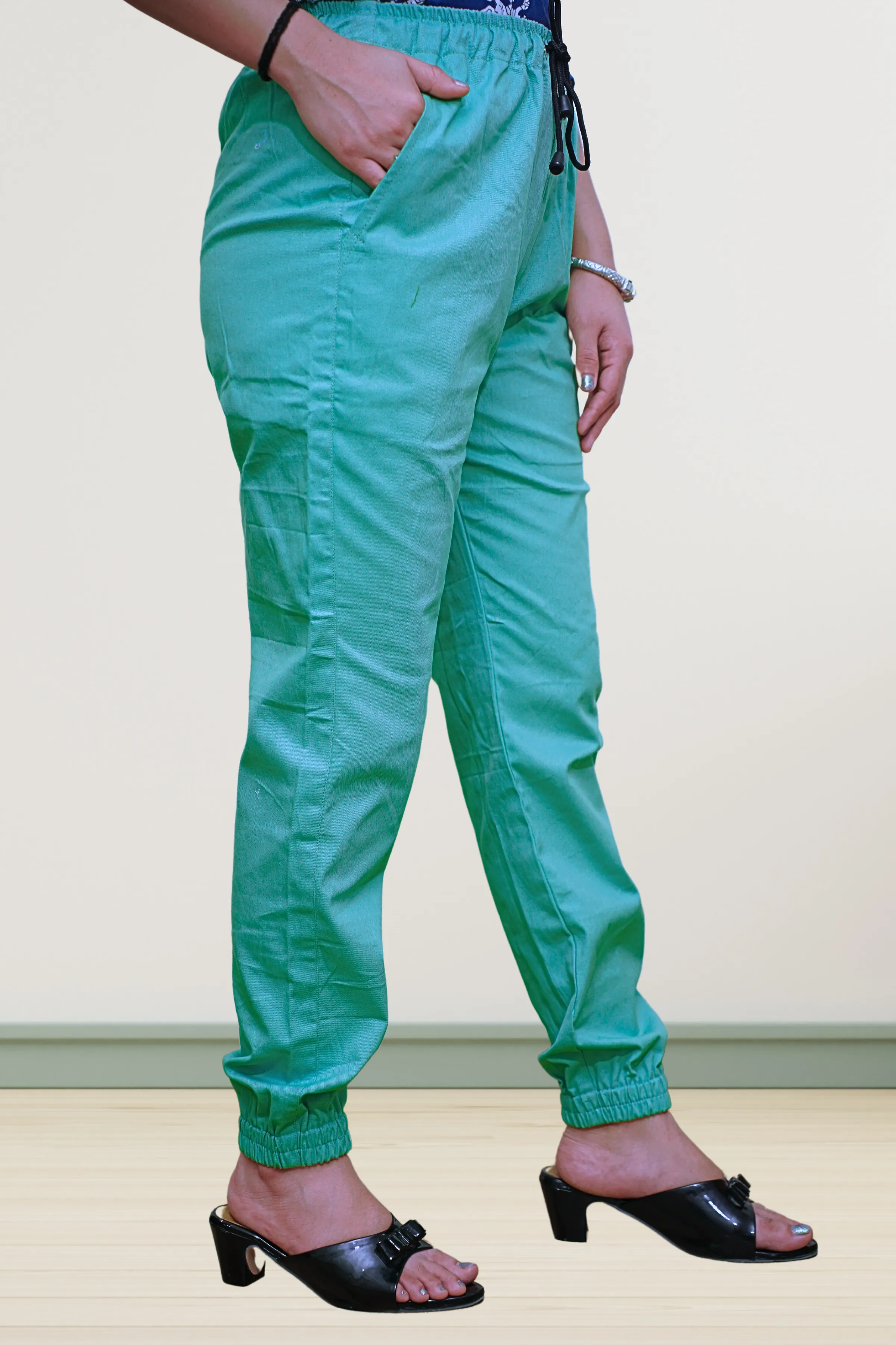 Firozi Cotton Cargo Pants