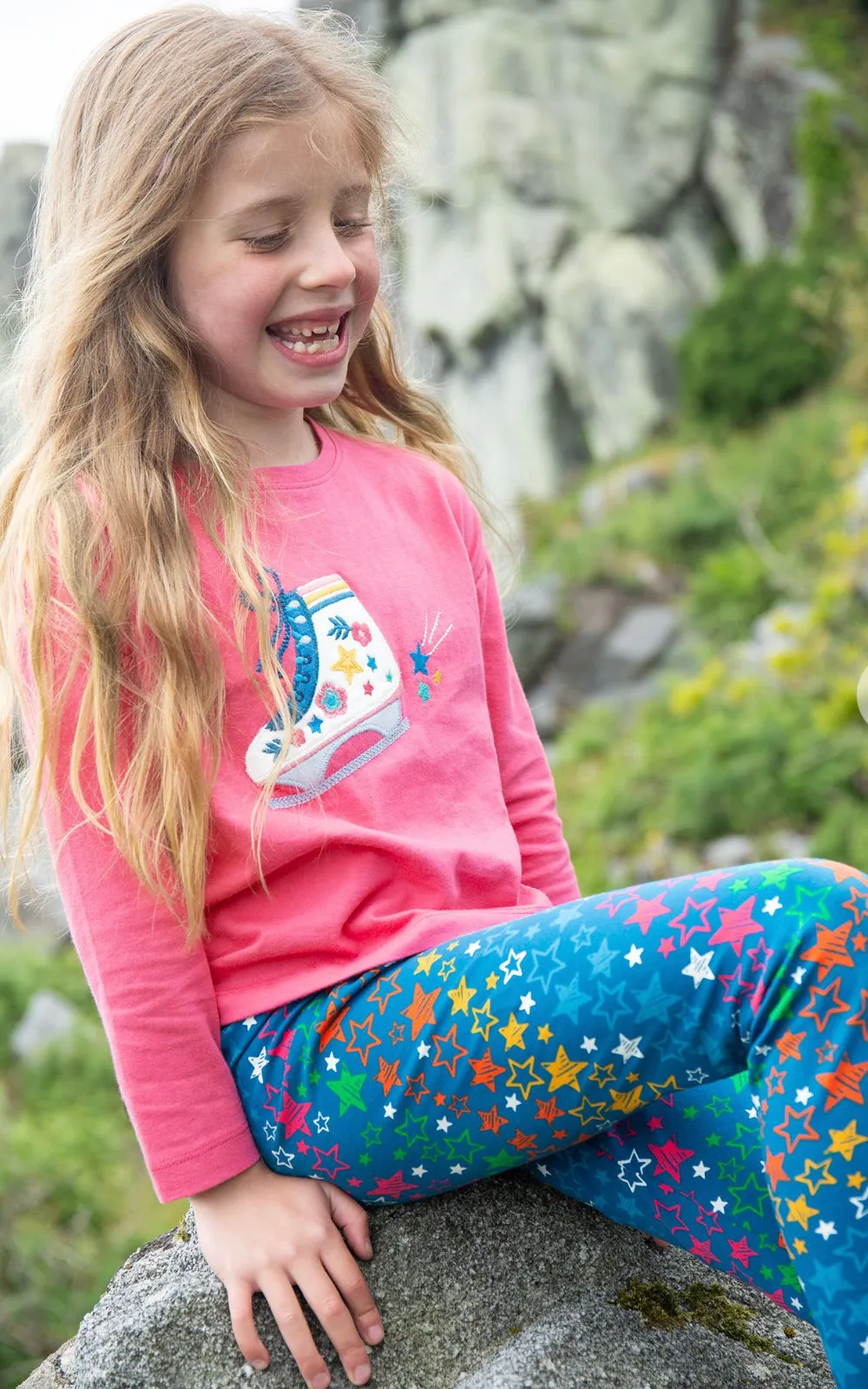 Frugi Libby Leggings Rainbow Stars Lea102
