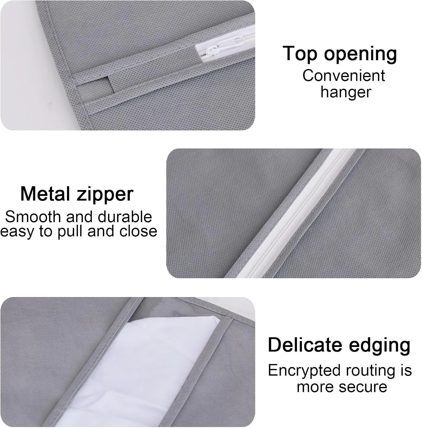Garment Bag, Clothing Covers for Hanging Clothes, Non-woven Material with Transparent Window, Suitable for Storing Suits, Jackets, Dresses(Beige,60x120cm x47in)