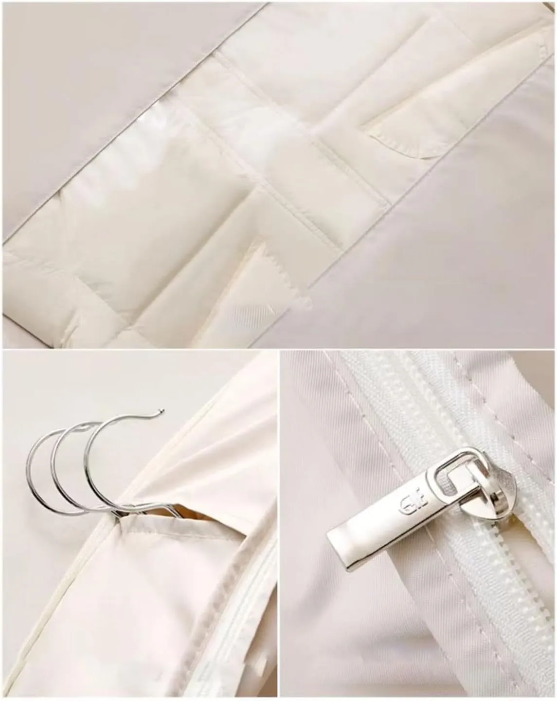 Garment Bag For Closet,Down Jacket Compression Storage Bag,Space-Saving Hangable Garment Covers,Clothing Organizer Bags With Self-Compression Zipper