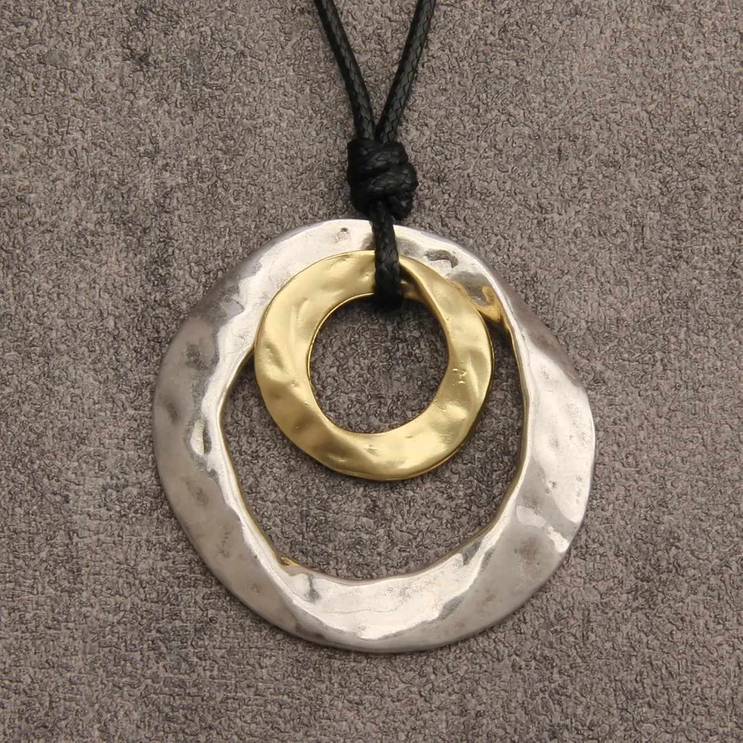 GelConnie Wooden Necklaces for Women Gold Leather Necklace Long Boho Layered Necklace Silver Hippie Choker Necklace Bohemian Jewelry for Women