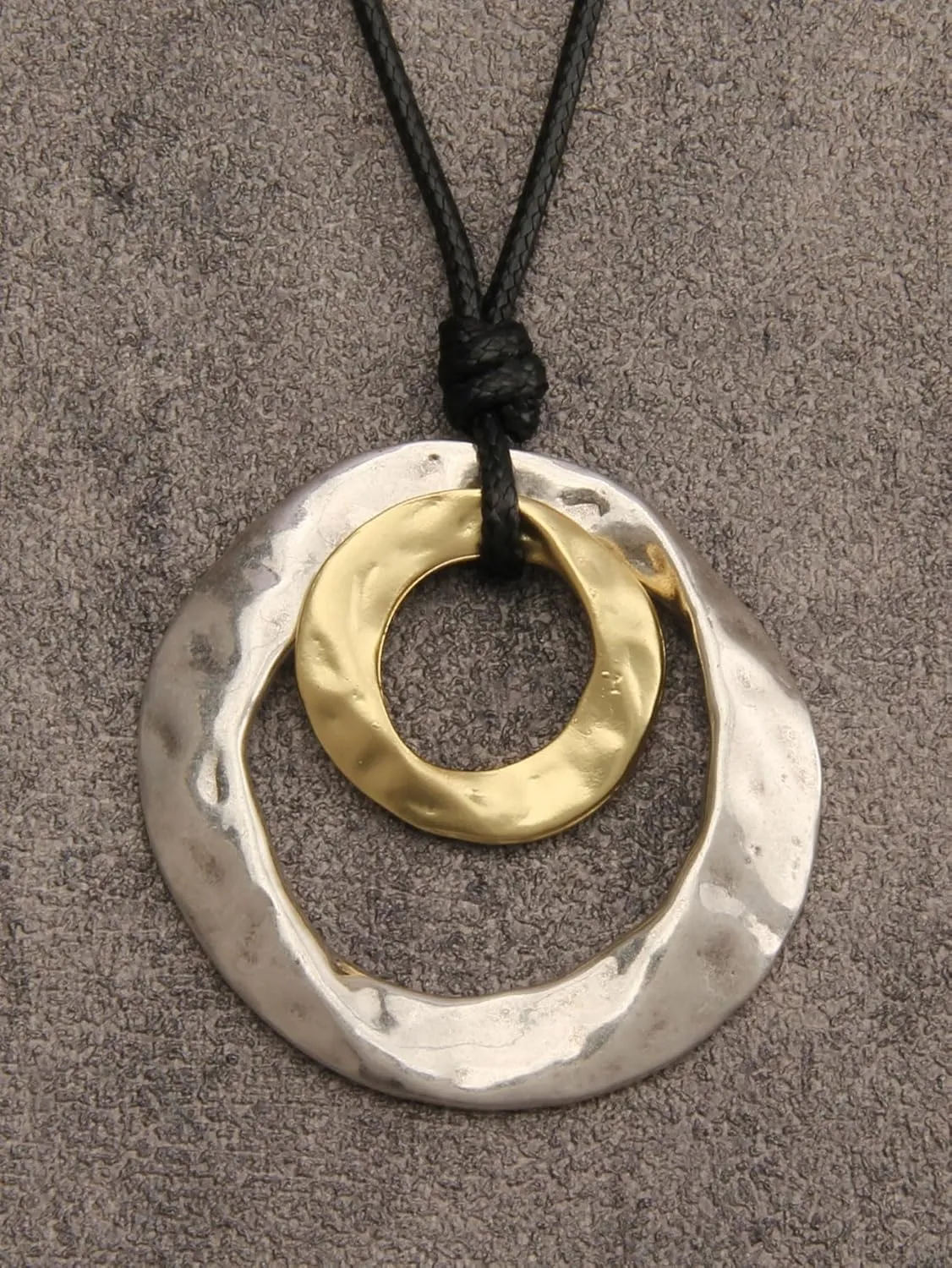GelConnie Wooden Necklaces for Women Gold Leather Necklace Long Boho Layered Necklace Silver Hippie Choker Necklace Bohemian Jewelry for Women