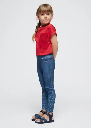 girls faux denim legging