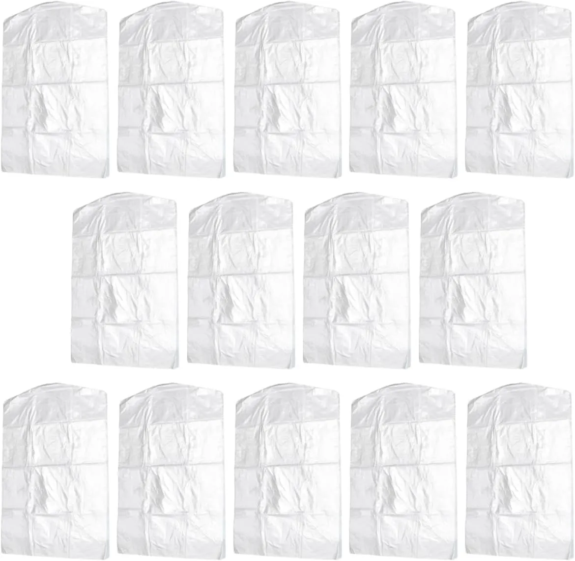 Happyyami Dry Cleaning Bag Pack 20pcs Hanging Wardrobe Suit Covers Plastic Garment Bags for Dust- Storage