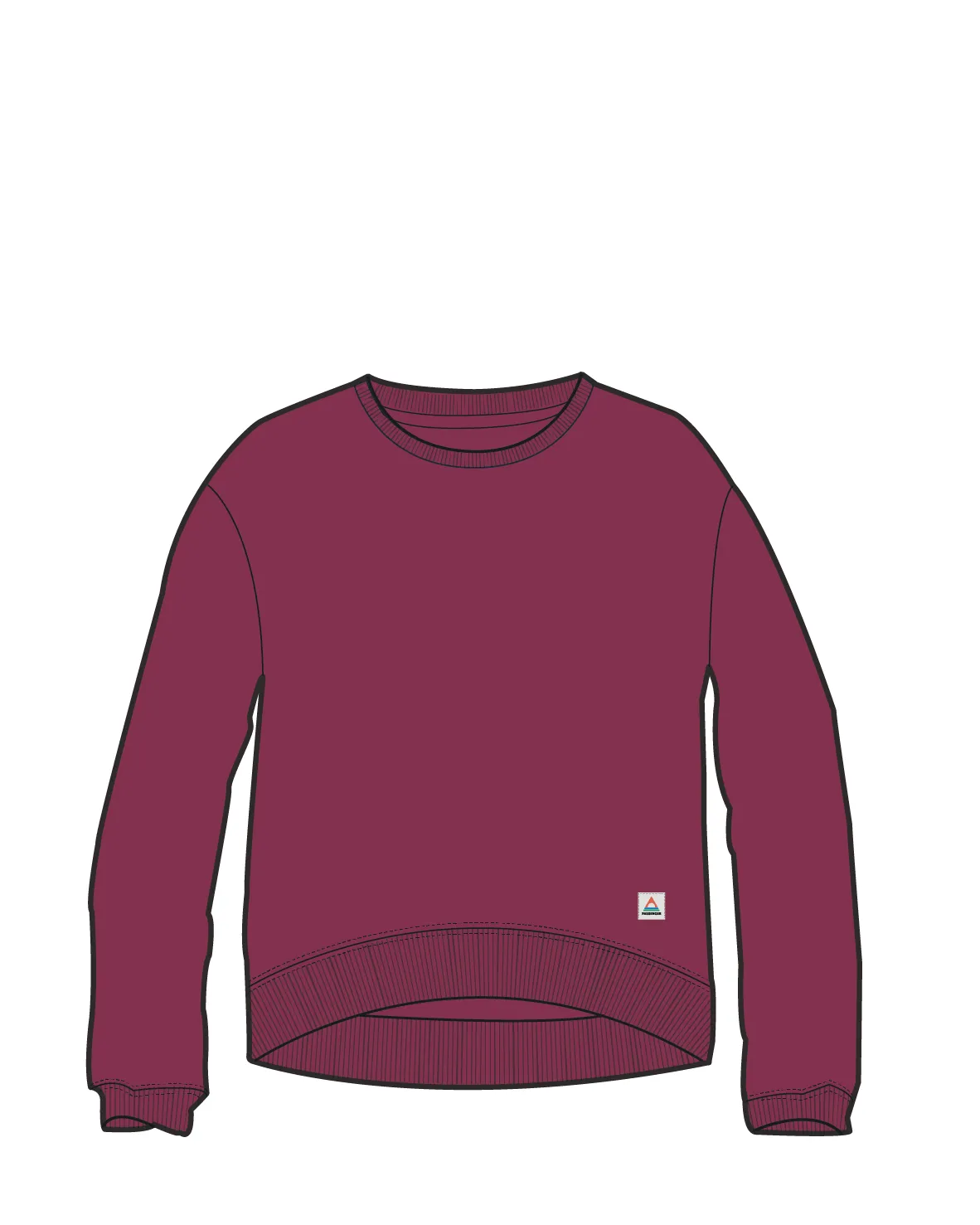 Heritage Recycled Cotton Oversized Sweatshirt - Cranberry