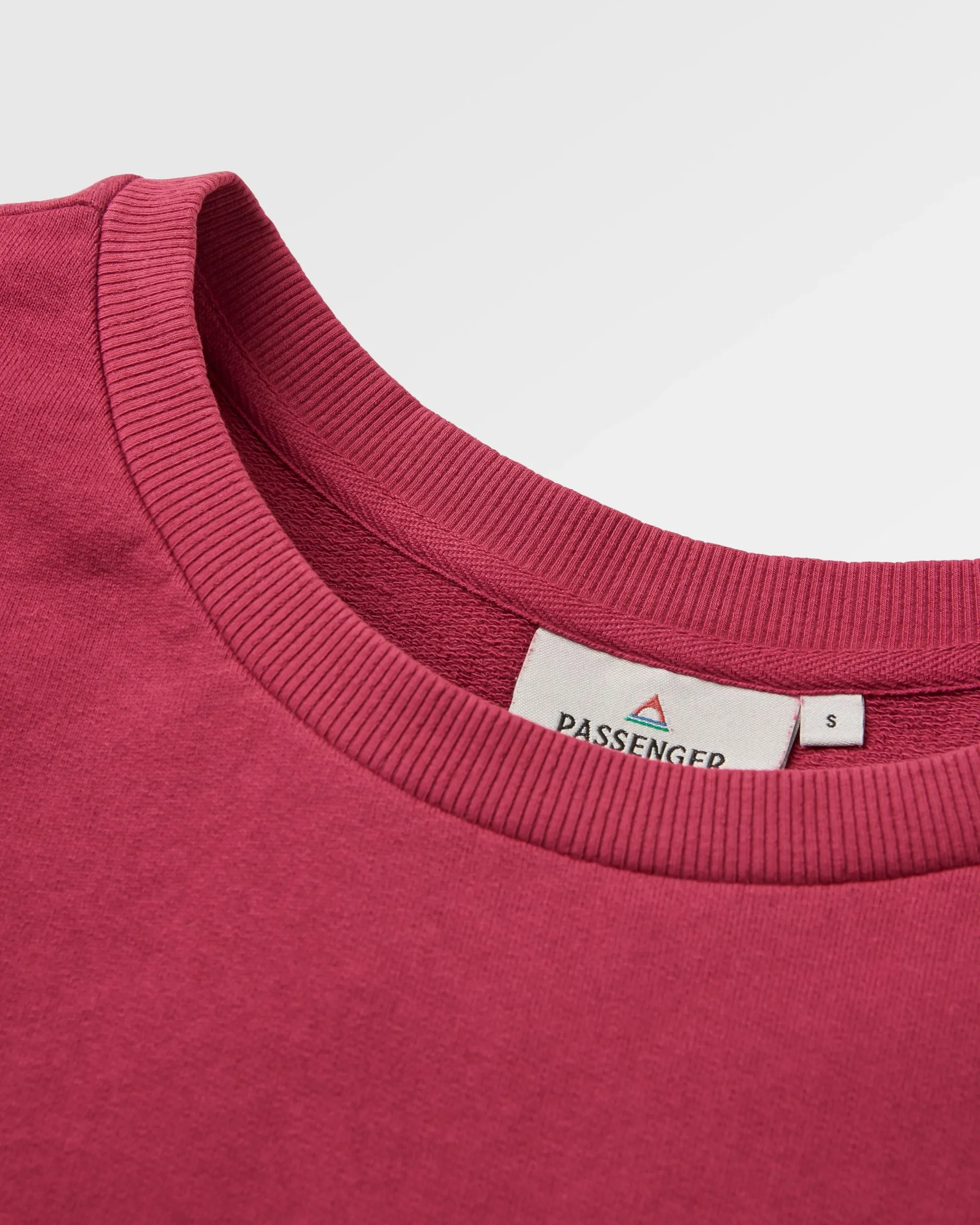 Heritage Recycled Cotton Oversized Sweatshirt - Cranberry