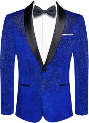Hi-Tie Mens Suit Blazer Slim Fit Tuxedo Suits Jacket Shawl Lapel Collar Solid One Button Wedding Dinner Prom Blazer Jackets