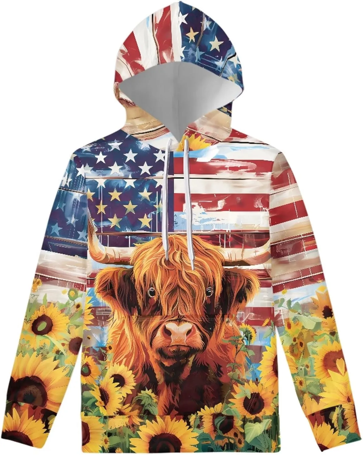 INSTANTARTS Women's Active Hoodies Polyester Loose Hoodie Sweatshirts Soft Stretchy Pullover Tops Tracksuits,XS-4XL