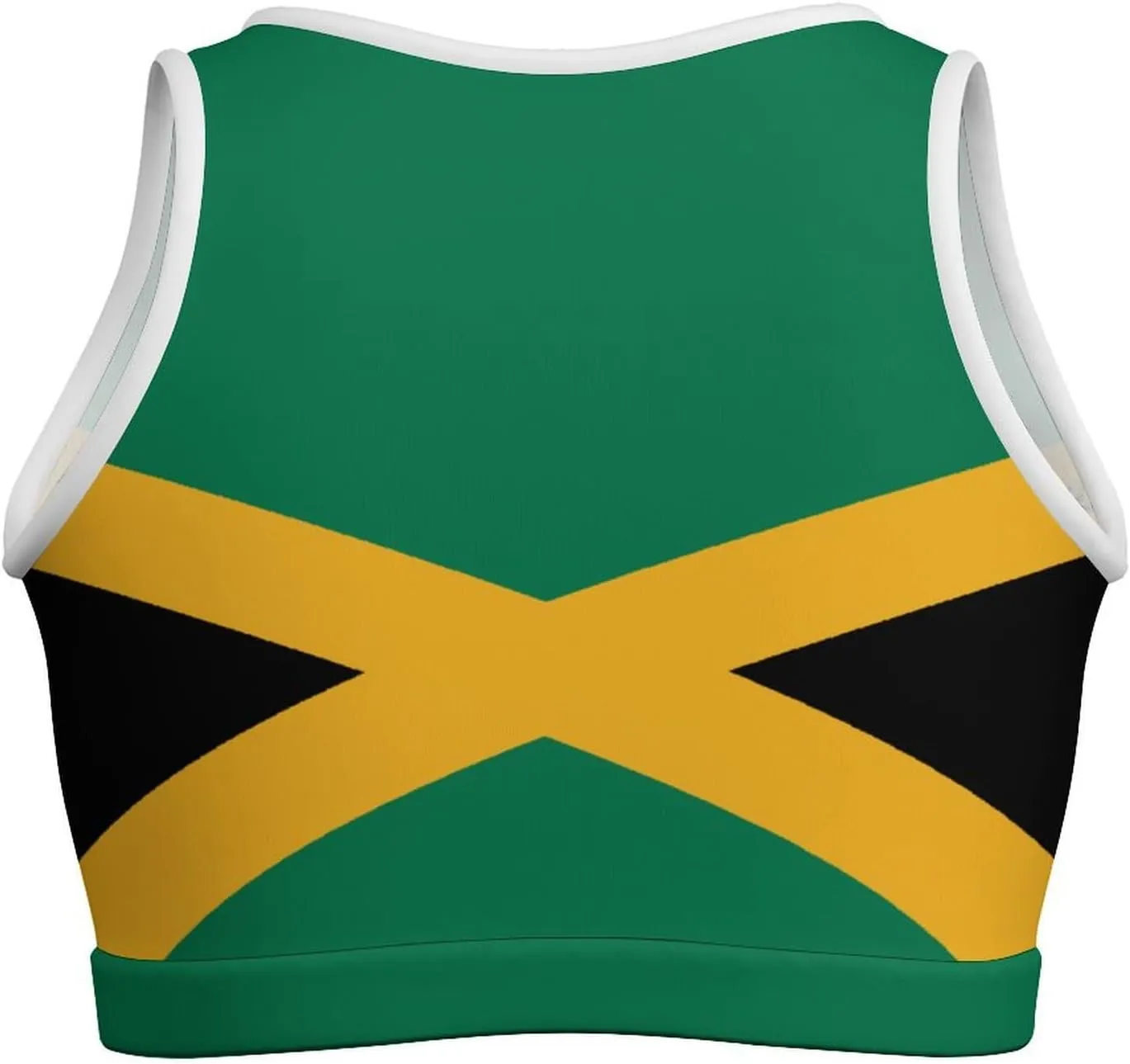 Jamaican Flag Basic Crop Tank Tops Sleeveless Soft Crop Top for Women