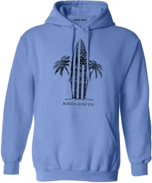 Koloa Surf Men's Retro USA Surfboards Logo Heavyweight Pullover Hoodies in XS-5XL