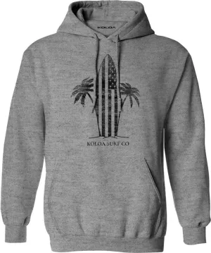 Koloa Surf Men's Retro USA Surfboards Logo Heavyweight Pullover Hoodies in XS-5XL