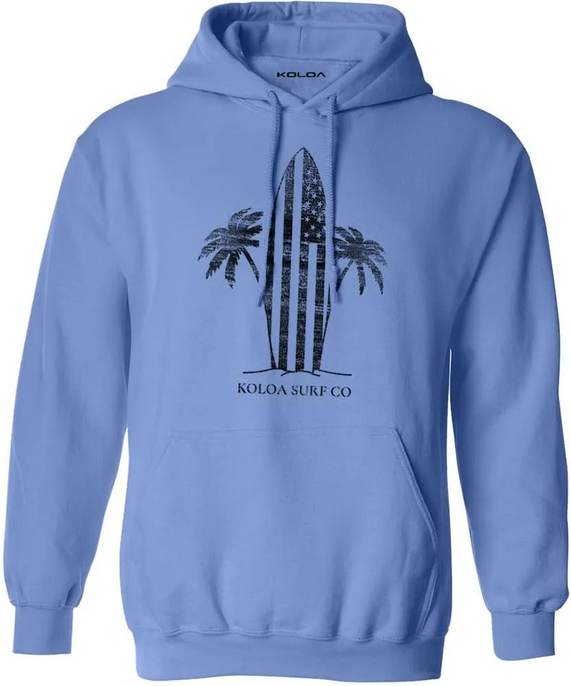 Koloa Surf Men's Retro USA Surfboards Logo Heavyweight Pullover Hoodies in XS-5XL