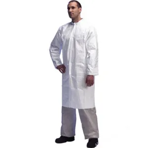 LAB. COAT TYVEK WHITE ZIP FRONT 2 POCKETS X-LGE PK.10