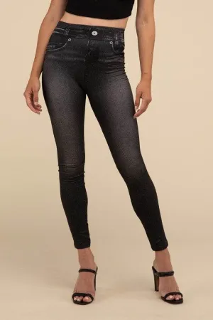 Lilou High-Rise Waist Stretchy Fit Denim Leggings