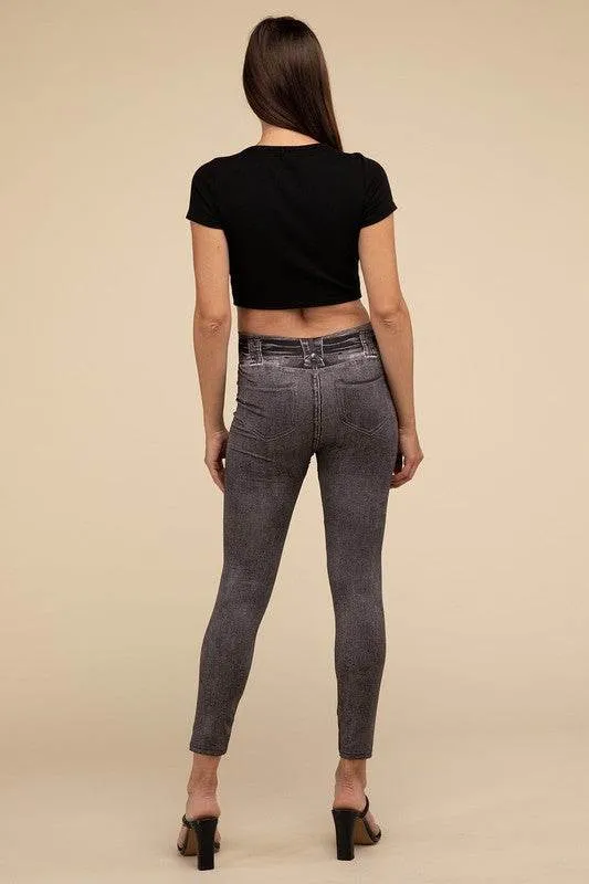 Lilou High-Rise Waist Stretchy Fit Denim Leggings