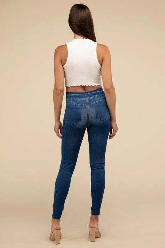 Lilou High-Rise Waist Stretchy Fit Denim Leggings