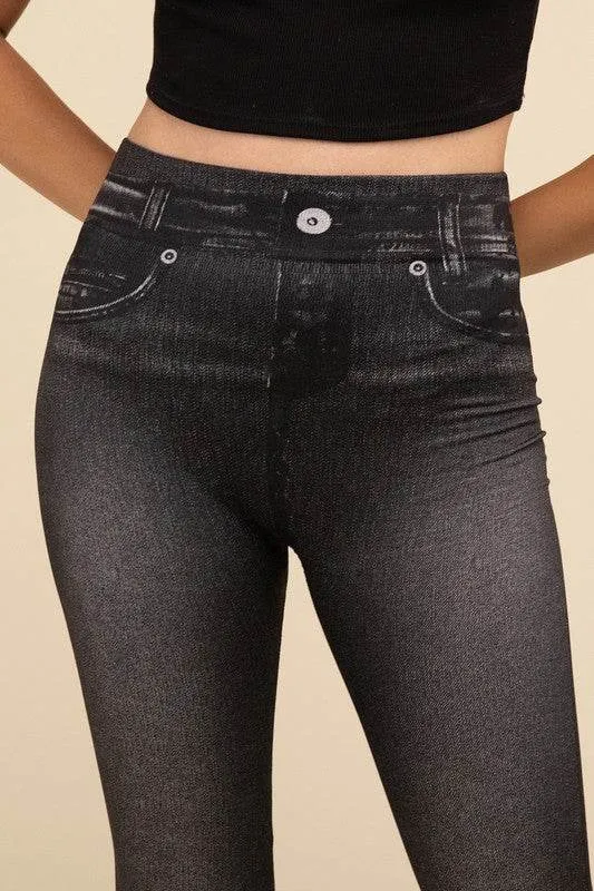 Lilou High-Rise Waist Stretchy Fit Denim Leggings
