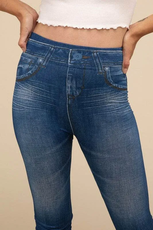 Lilou High-Rise Waist Stretchy Fit Denim Leggings