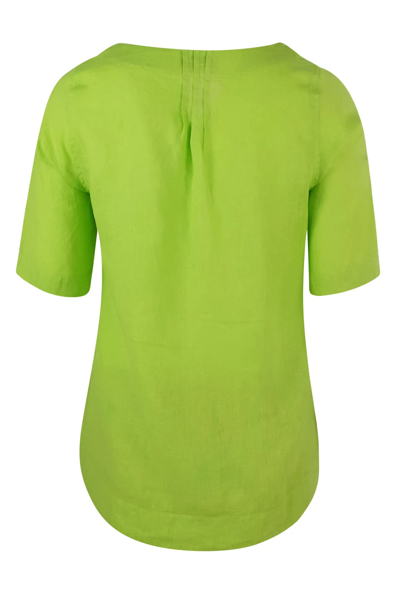 Linen Loose Fit Blouse With Pleats
