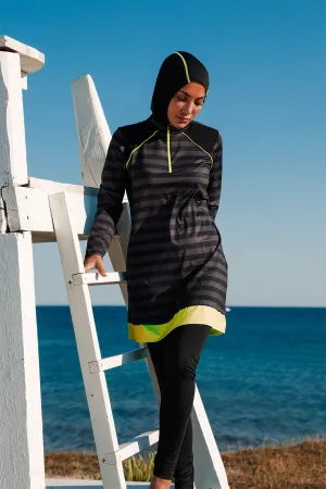 Lycra Black Burkini Modest Swimwear M2232