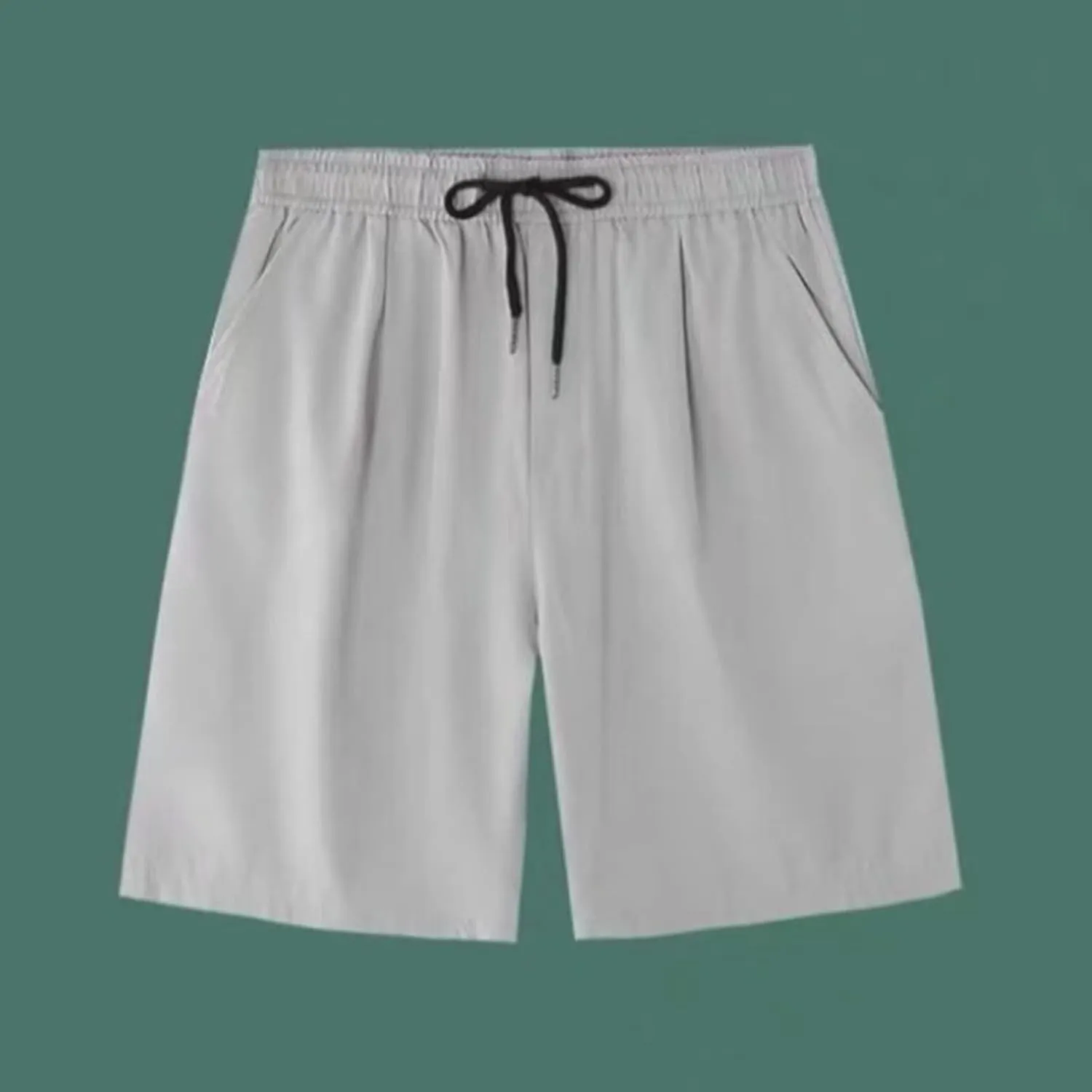 Mens Casual Sweat Cargo Cotton Shorts Drawstring Elastic Waist Athletic Workout Gym Jogger Shorts
