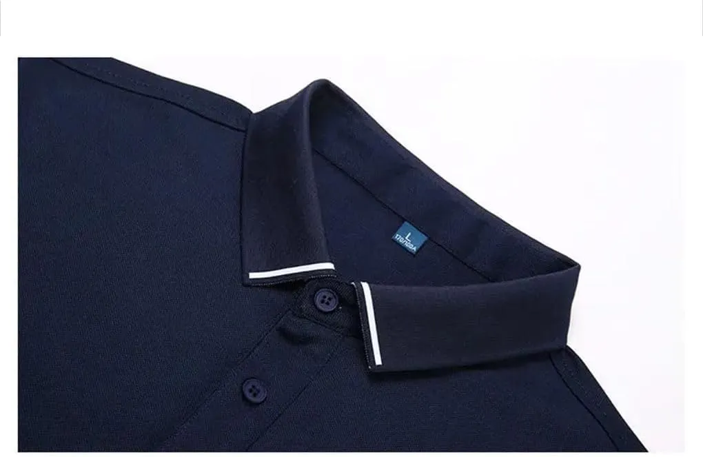 Mens Short Sleeve Solid Polo Shirts Summer Quick Dry Breathable Male Clothes Business Casual Lapel Loose Tees Tops