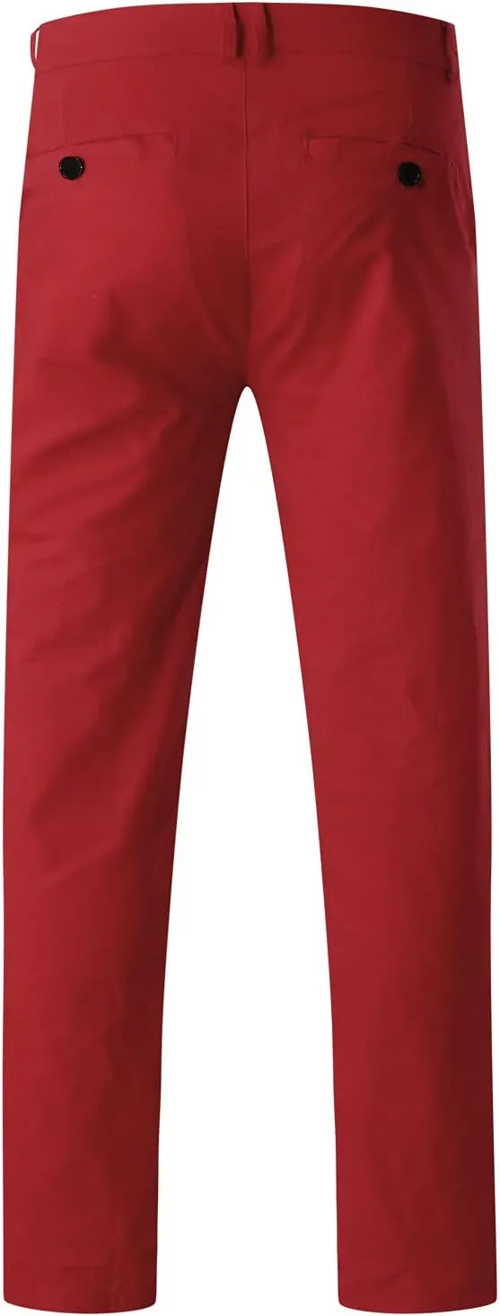 Mens Slim Fit Skinny Chino Pants Solid Tapered Stretchy Casual Trousers for Men Comfort Flat Front Dress Pants for Work