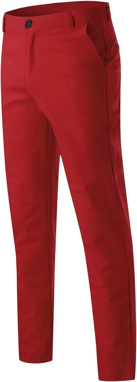 Mens Slim Fit Skinny Chino Pants Solid Tapered Stretchy Casual Trousers for Men Comfort Flat Front Dress Pants for Work