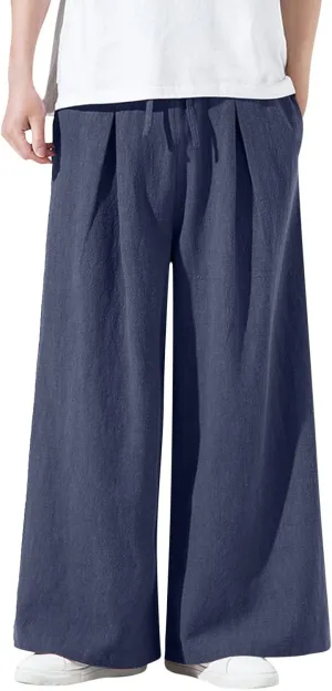 Mens Sweatpants with Pockets Big and Tall Thick Fleece Joggers Loose Sport Long Trousers Male Casual Warm Sweatpants